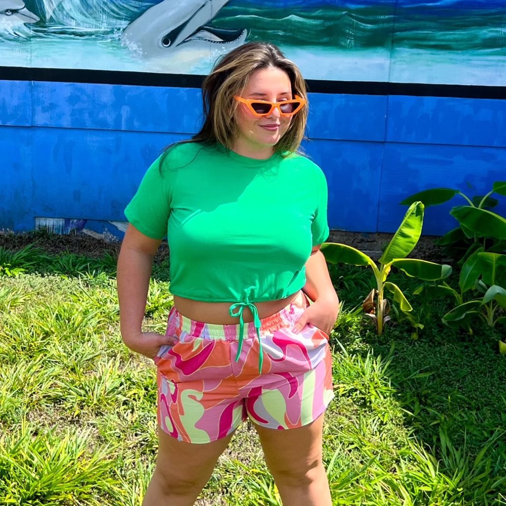 Green Drawstring Top
